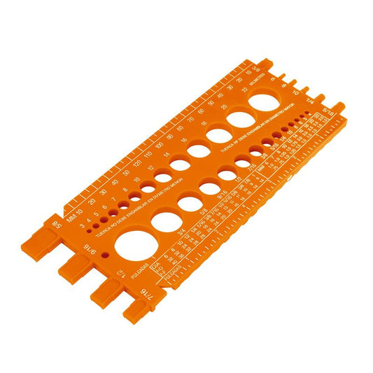 Regleta medidora de tuercas y tornillos de 22 cm, 10811 Truper REGLA 22 - Tool Ferreterías / Ferretodo - Herramientas y material de construcción.