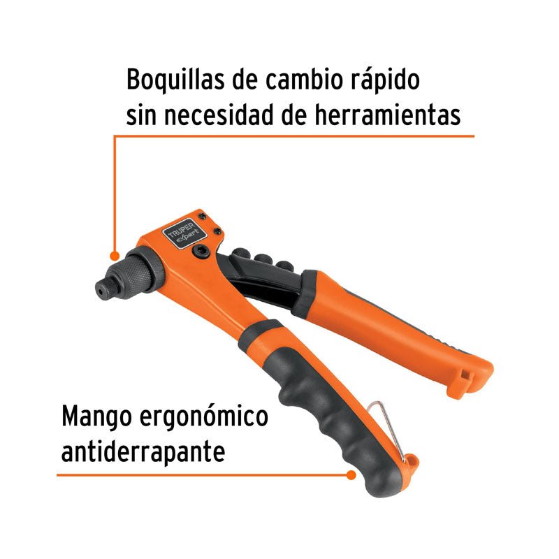 Remachadora profesional de 8", 100333 Truper Expert REX 8 - Tool Ferreterías / Ferretodo - Herramientas y material de construcción.