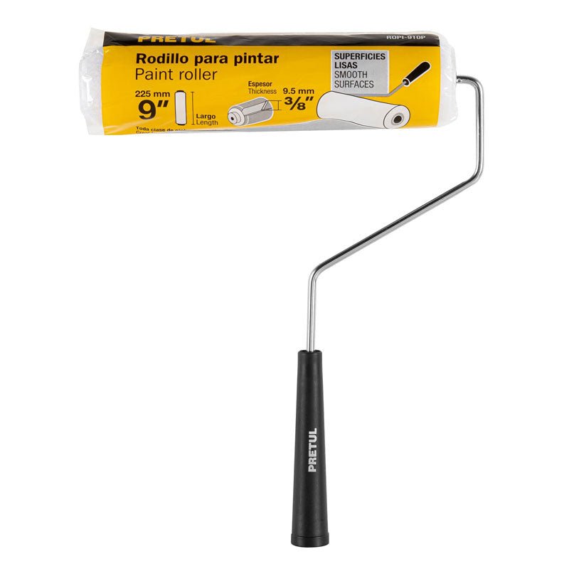 Rodillo para pintar superficies lisas de 9" x 3/8", 28033 Pretul ROPI910P - Tool Ferreterías / Ferretodo - Herramientas y material de construcción.