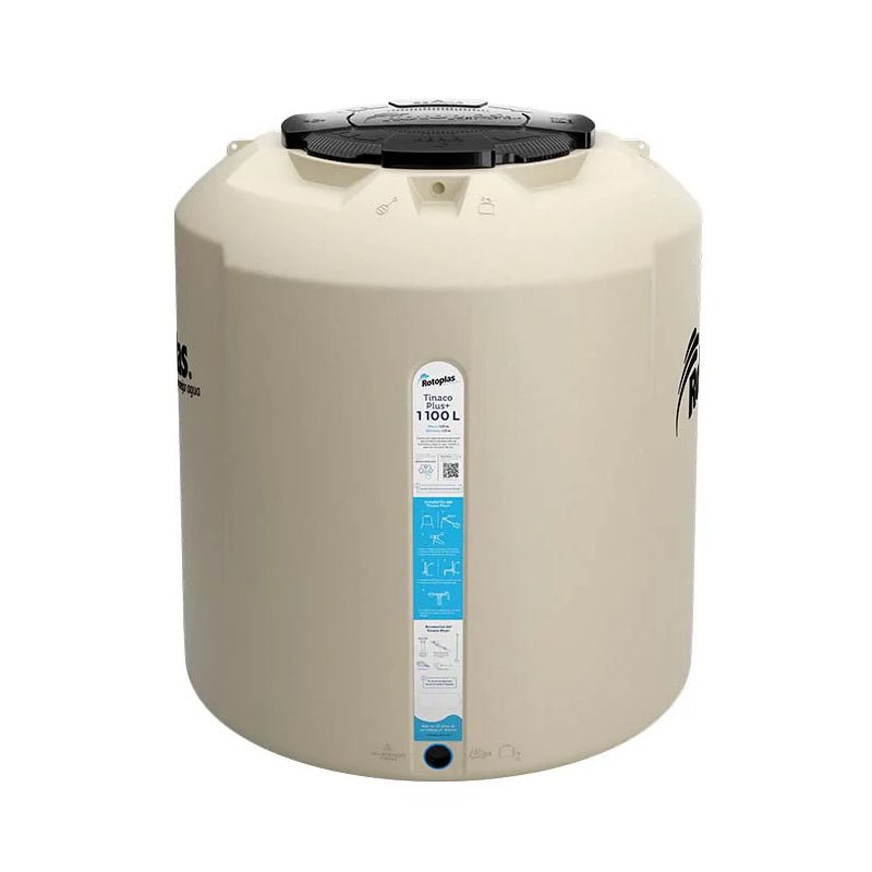 Tinaco Plus+ equipado de 1100 lts, color beige, 500472 Rotoplas - Tool Ferreterías / Ferretodo - Herramientas y material de construcción.