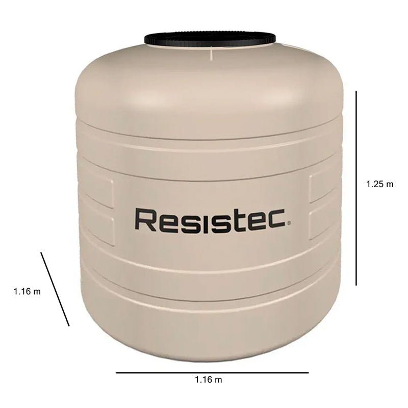 Tinaco resistec de 1100 lts, color beige, 500499 Rotoplas - Tool Ferreterías / Ferretodo - Herramientas y material de construcción.