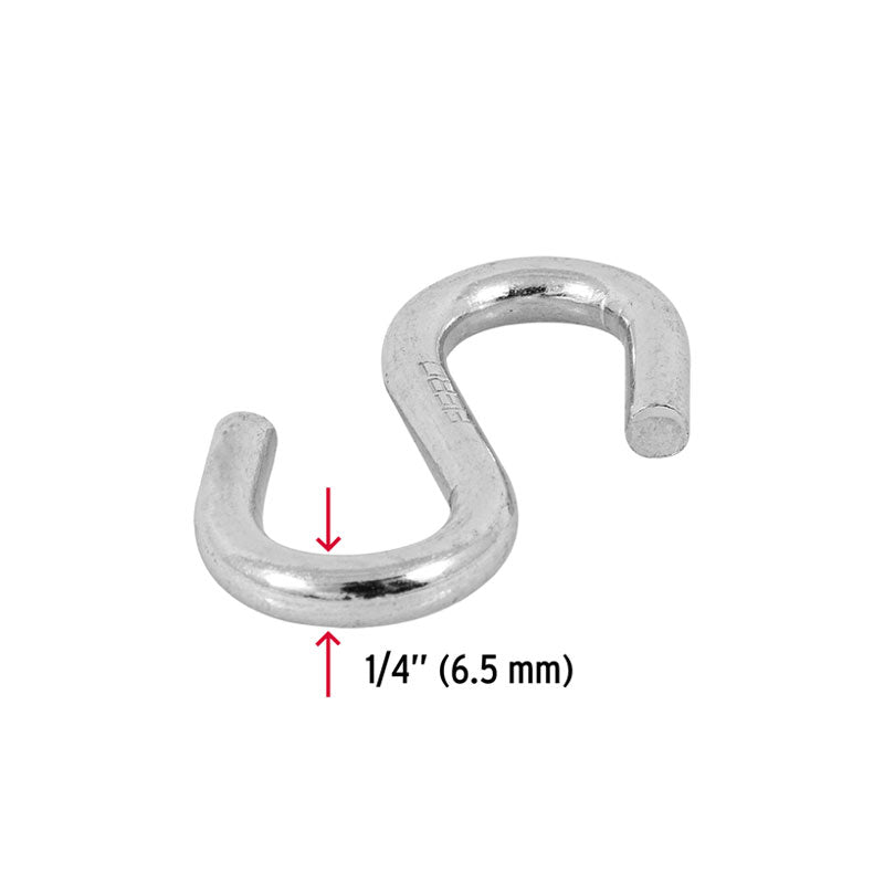 Gancho "S" De 1/4" De Acero Para Cable, Fiero