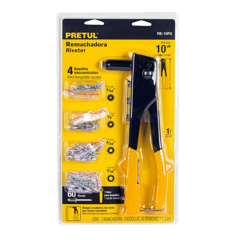 Remachadora 10" Con Remaches, Pretul