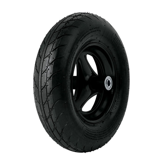 Llanta Completa Neumática Lisa 16", Incluye Eje Y Baleros