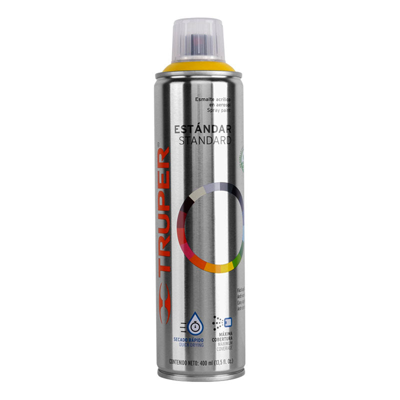 Pintura En Aerosol, Amarillo Canario, Bote Esbelto, 400 Ml