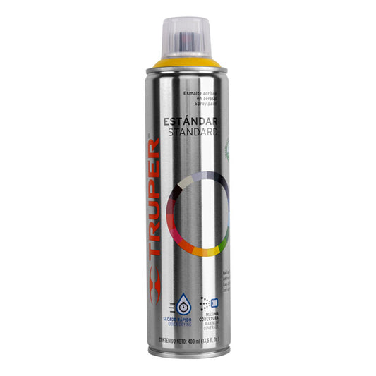 Pintura En Aerosol, Amarillo Canario, Bote Esbelto, 400 Ml