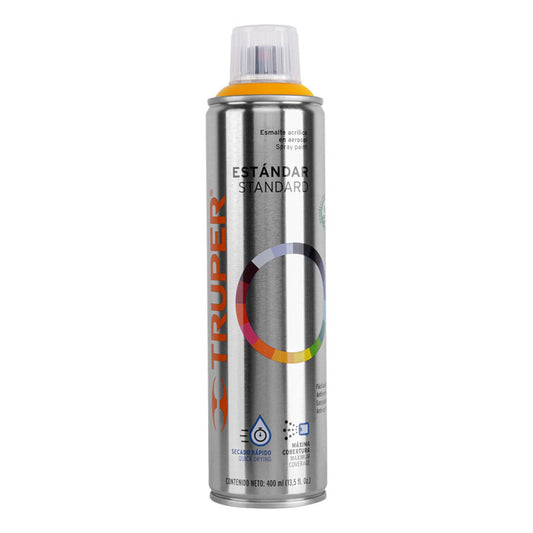 Pintura En Aerosol, Amarillo, Bote Esbelto, 400 Ml
