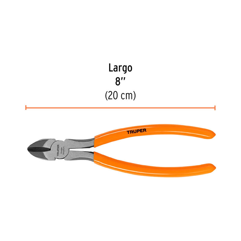 Pinza De Corte Diagonal 8" Mango De Pvc, Truper
