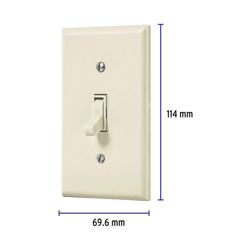 Placa Armada Interruptor Sencillo, Línea Standard, Marfil, Volteck