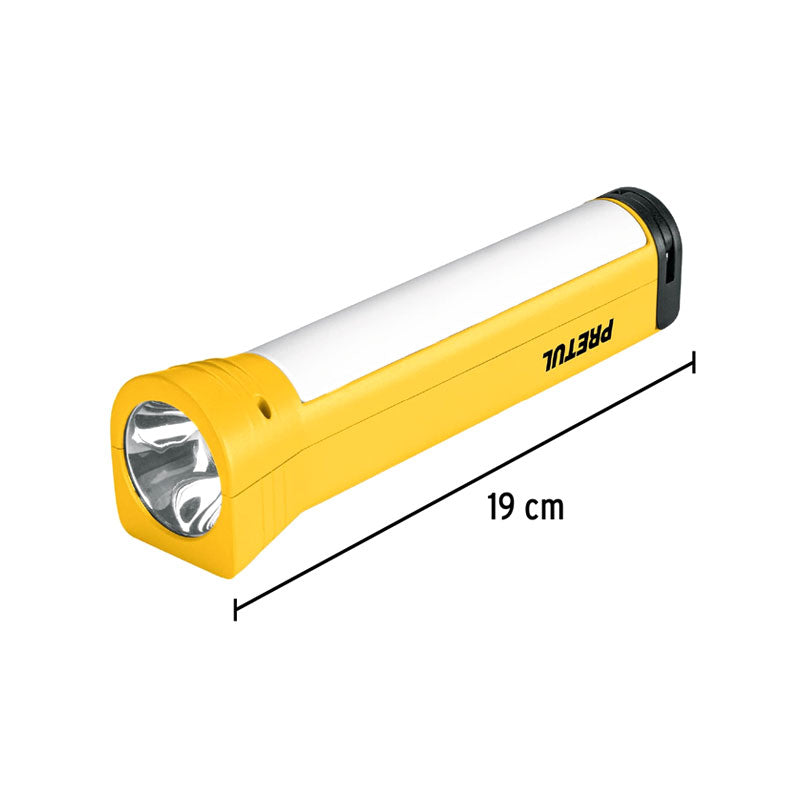 Linterna Recargable Con Lámpara De Emergencia,280 Lm, Pretul