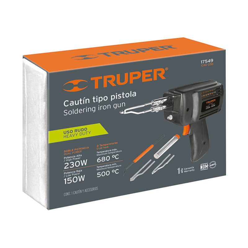 Cautín 230 W Tipo Pistola Con 2 Temperaturas, Truper