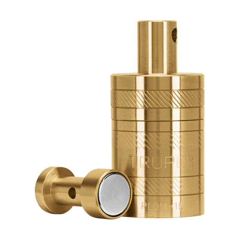 Plomada De Latón 12 Oz Con Centro Y Guía Magnética, Truper