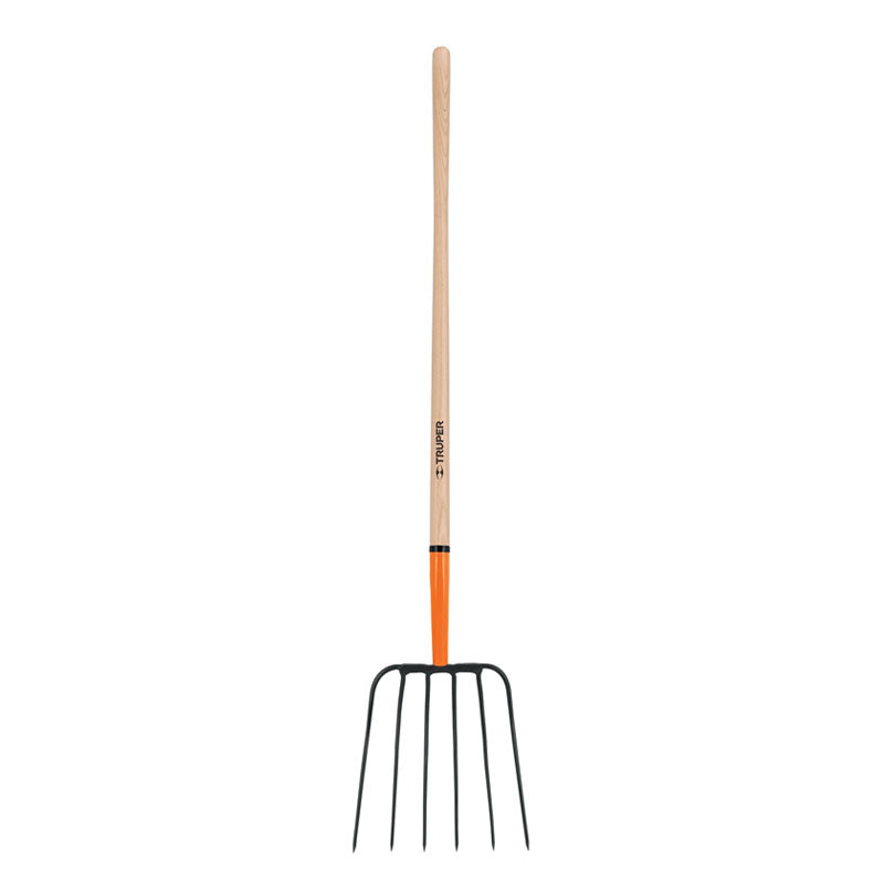 Bieldo Para Paja, 6 Dientes, Mango 48", Truper