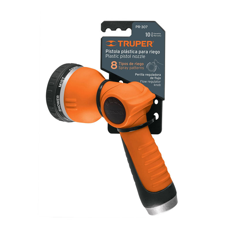 Pistola Para Riego De 8 Funciones Plástica, Truper
