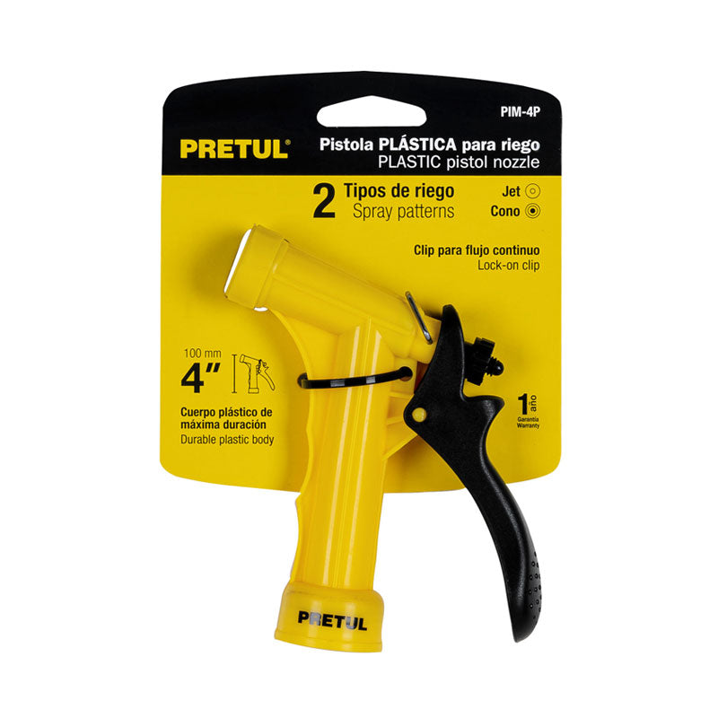 Pistola Para Riego De 4" De 2 Funciones Plástica, Pretul