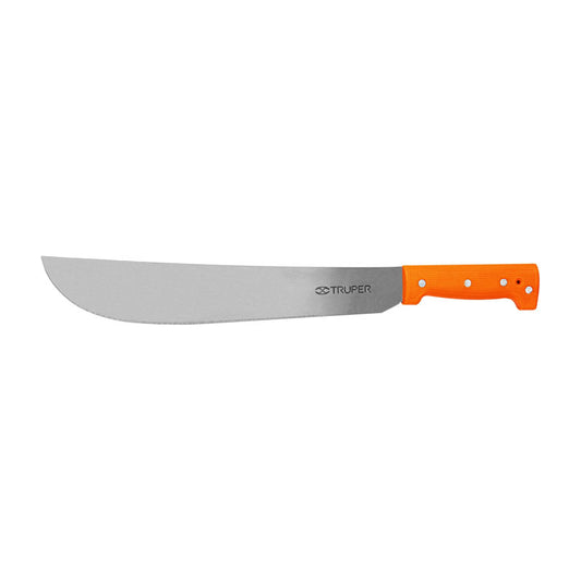 Machete Estándar 14" Cacha Naranja Remachada, Truper