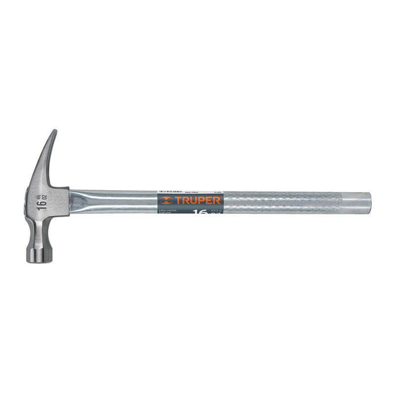 Martillo Tubular Pulido 16 Oz Uña Recta, Truper