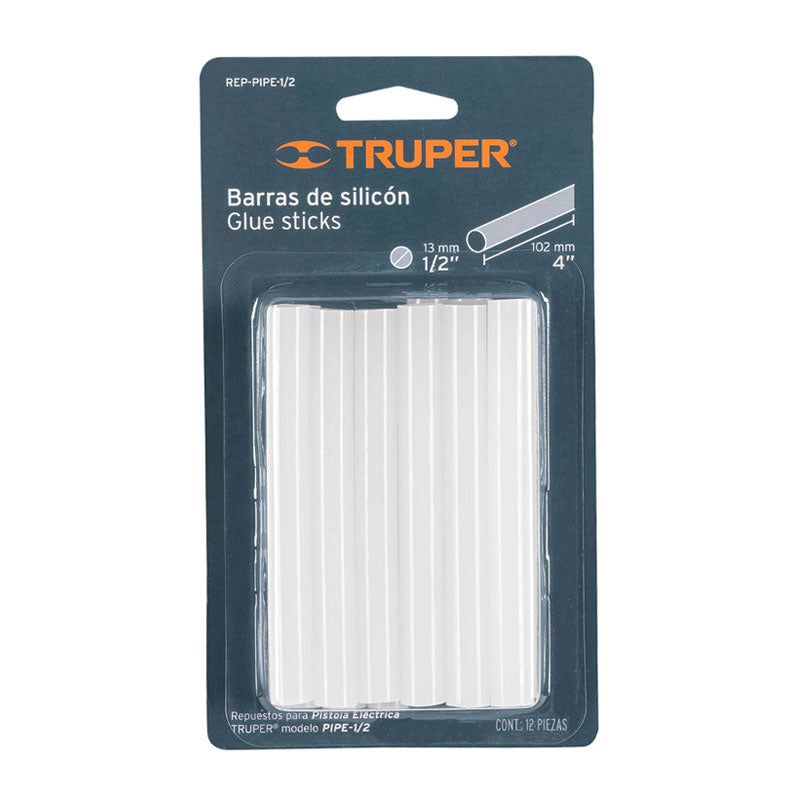 Blíster Con 12 Barras De Silicón De Repuesto Para Pipe 1/2