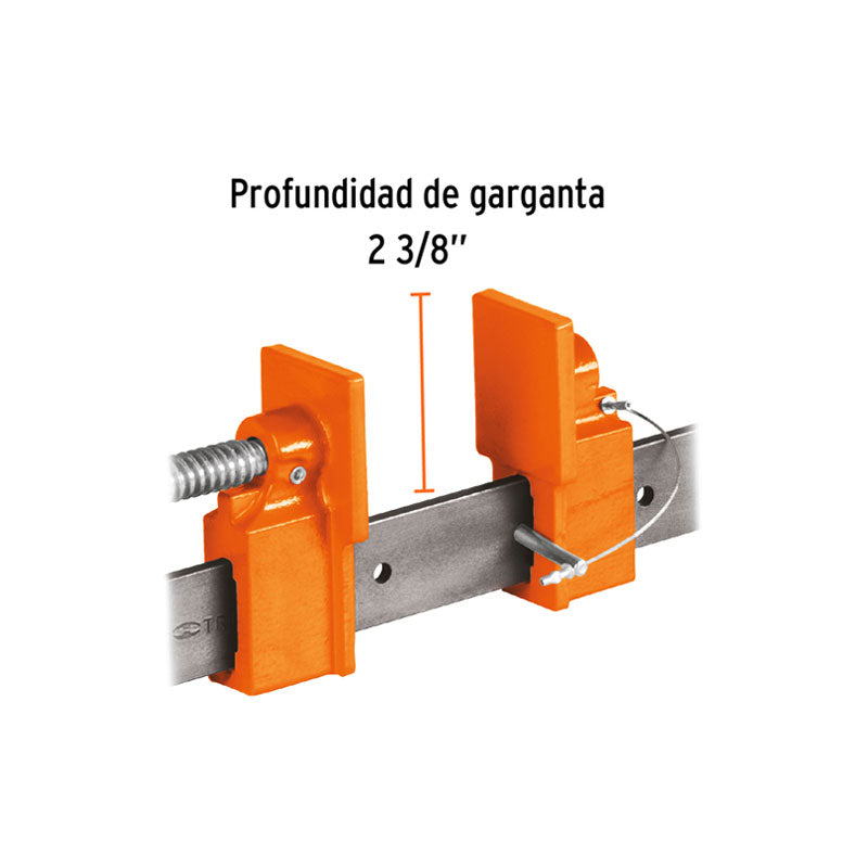 Sargento 60" De Solera De Acero, Truper