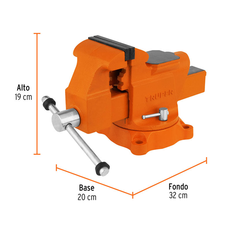 Tornillo De Banco 4" Uso Industrial De Hierro Nodular, Truper
