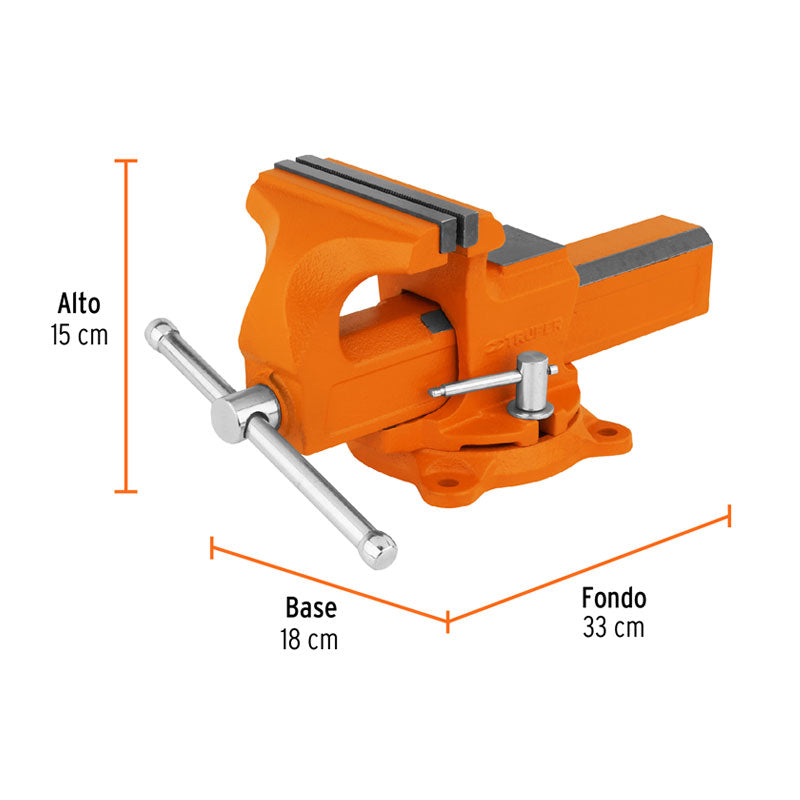 Tornillo De Banco 5" Tipo Europeo De Hierro Nodular, Truper