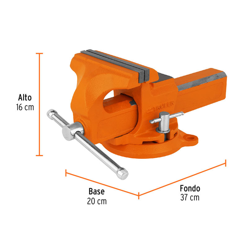 Tornillo De Banco 6" Tipo Europeo De Hierro Nodular, Truper