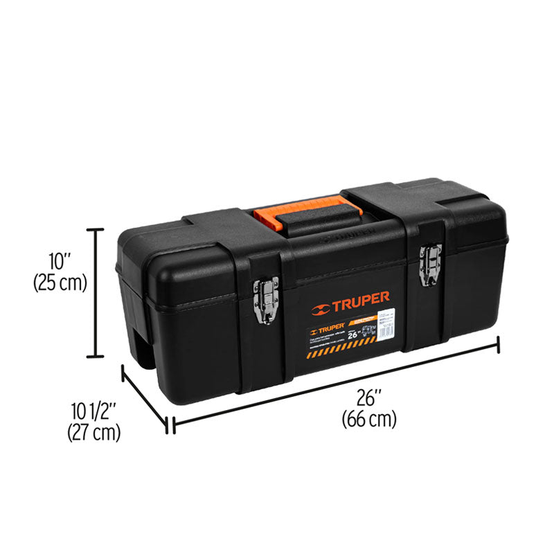 Caja Para Herramienta De 26" Industrial, Broches Metálicos, Truper