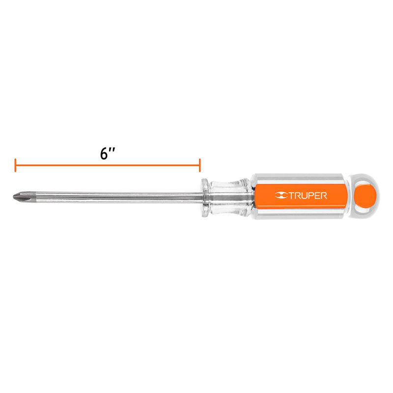 Desarmador De Cruz 5/16" X 6" Mango De Acetato, Truper