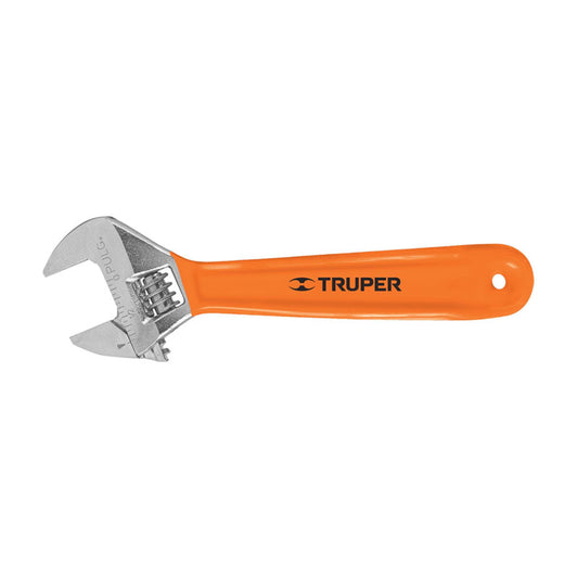 Llave Ajustable (Perico) 6" Cromada Mango De Pvc, Truper