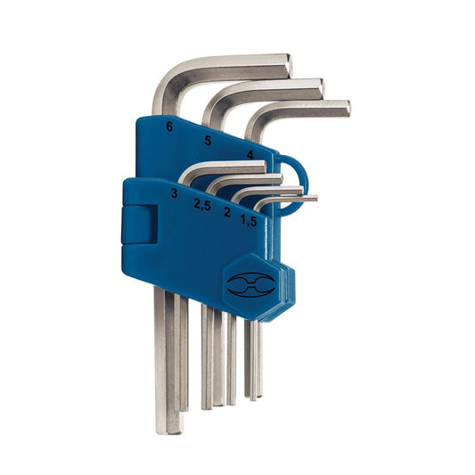 Juego 7 Llaves Allen Mm Punta Hexagonal Con Organizador