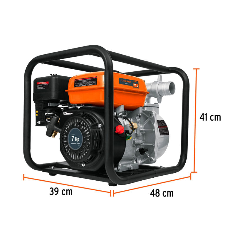 Motobomba Autocebante 2" X 2" A Gasolina 7 Hp, Truper