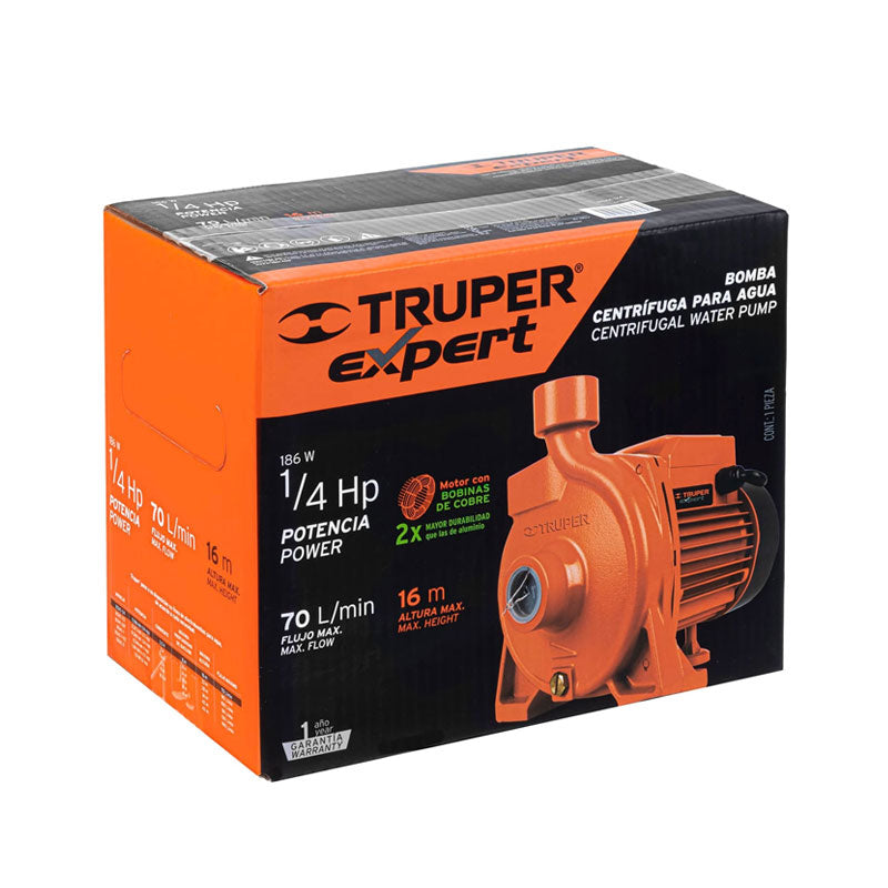 Bomba Centrífuga Para Agua Modelo Europeo, 1/4 Hp, Expert