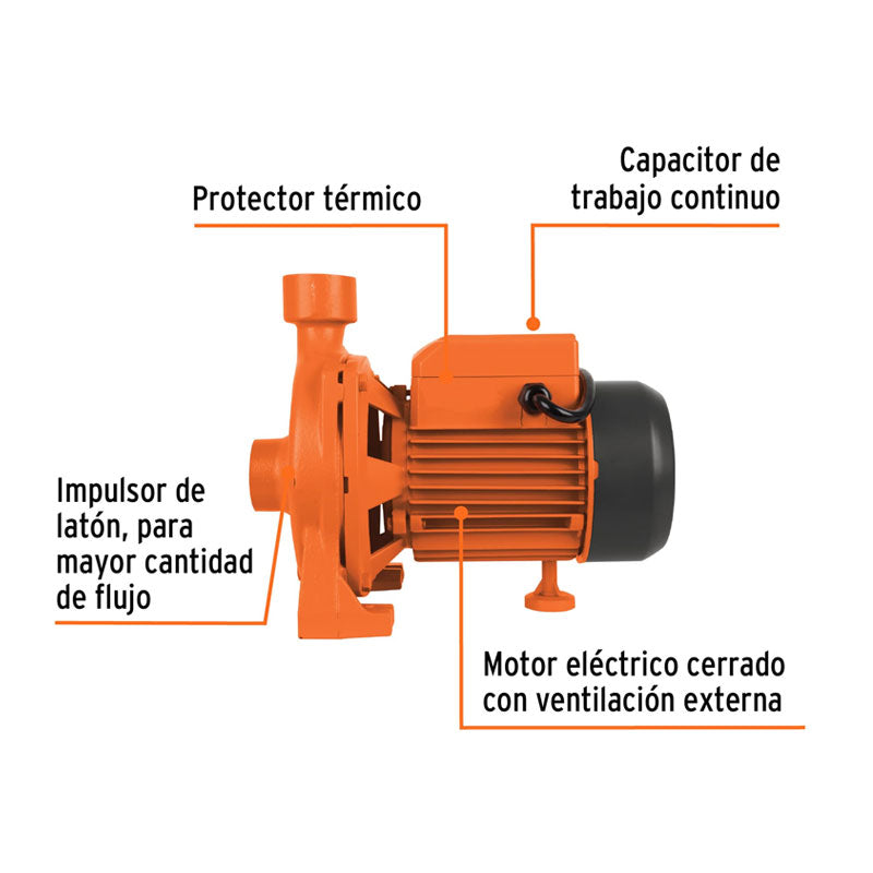 Bomba Centrífuga Para Agua Modelo Europeo, 1/2 Hp, Expert
