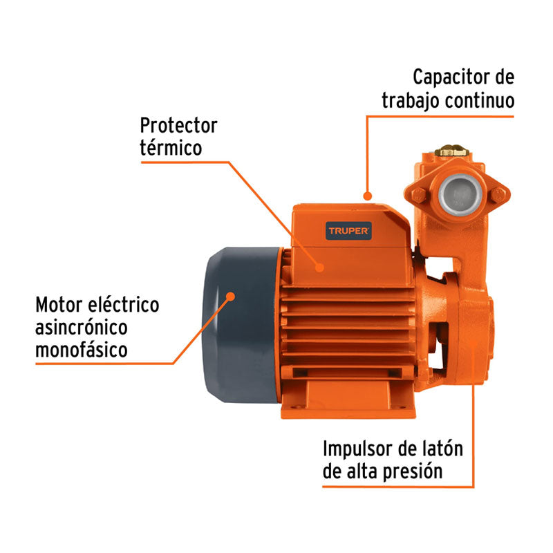 Bomba Periférica Autocebante 3/4 Hp, Truper