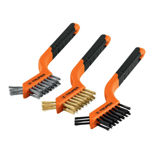Juego De 3 Mini Cepillos De Alambre 28 Pinceles, Truper