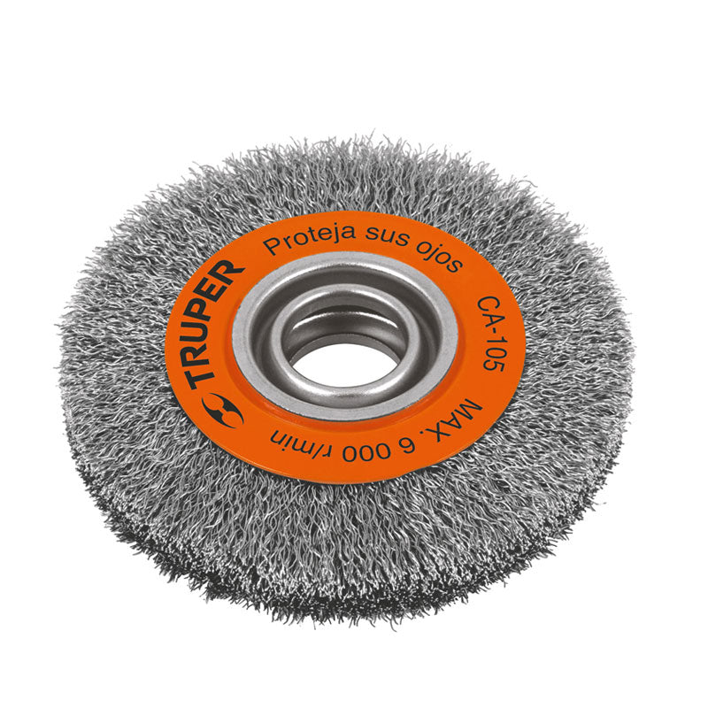 Carda Alambre Ondulado 6" X 1 1/8" Para Esmeril, Truper