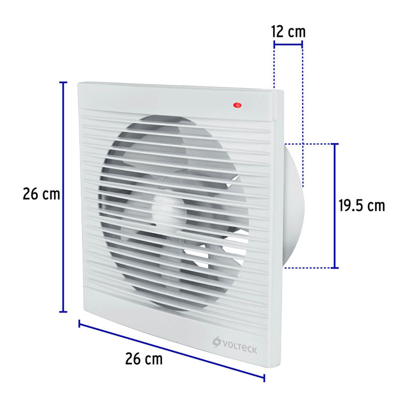 Extractor De Aire De 8", Blanco, Volteck
