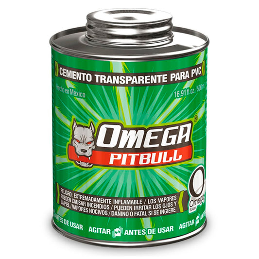 Cemento P/Pvc Verde 500 Ml Omega Pitbull