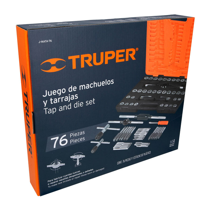 Juego De 76 Piezas De Machuelos Y Tarrajas, Truper