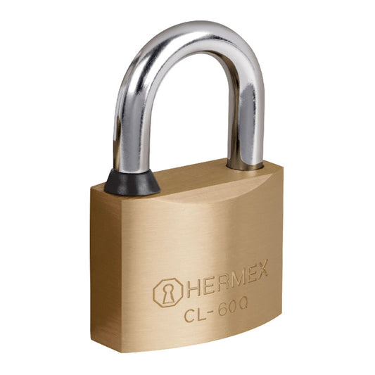 Candado De Latón, 60Mm, Gancho Corto,Llave De Puntos,Blister