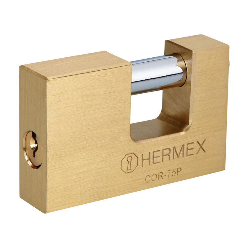 Candado Antipalanca 75 Mm Cuerpo De Latón, Hermex Basic