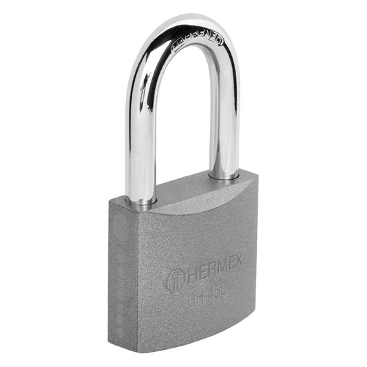 Candado De Hierro 45 Mm Gancho Largo En Blíster, Hermex