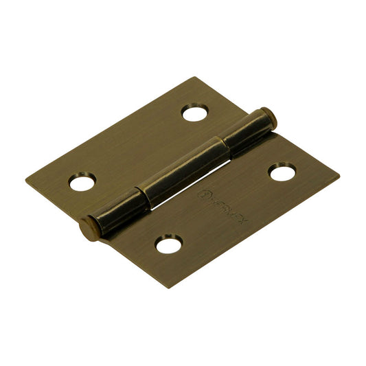 Bisagra Cuadrada 2", Latón Antiguo, Cabeza Plana, Hermex