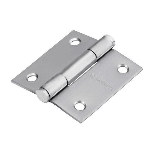 Bisagra Cuadrada 2" Acero Inox, Cabeza Plana, Hermex