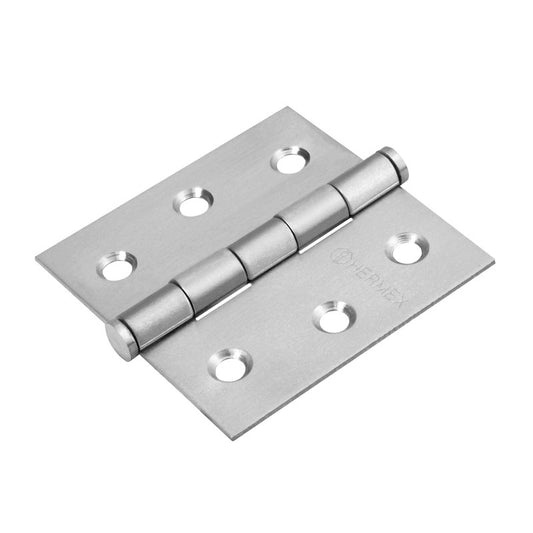 Bisagra Cuadrada 2 1/2" Acero Inox, Cabeza Plana, Hermex
