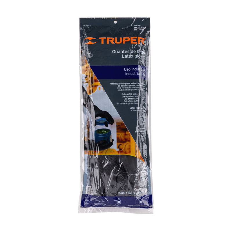 Guantes De Látex Industriales, Medianos, Truper