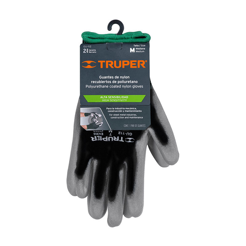 Guantes De Nylon Recubiertos De Poliuretano, M, Truper