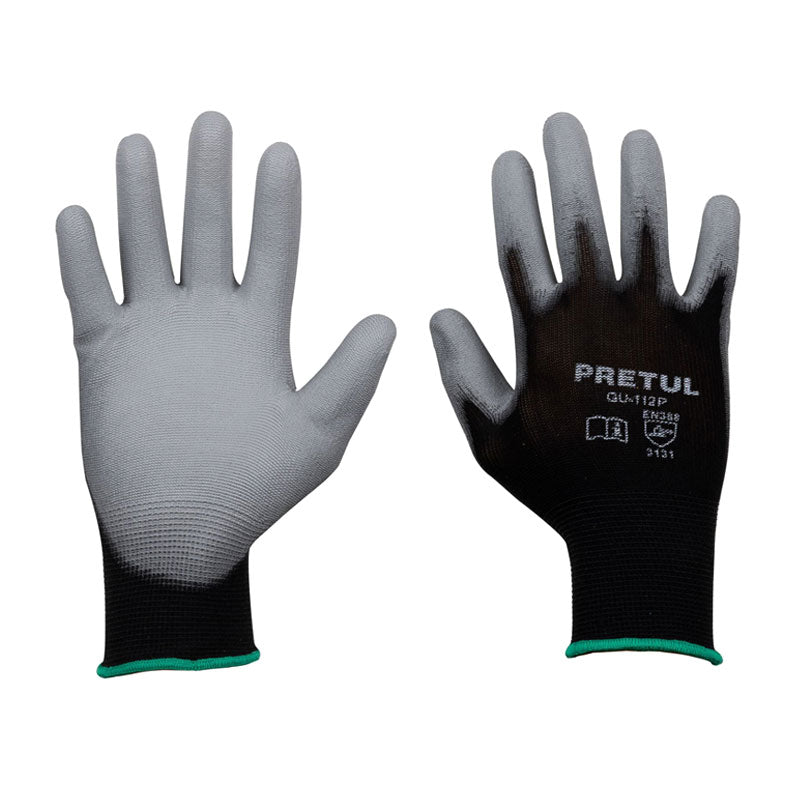 Guantes De Nylon Recubiertos De Poliuretano, M, Pretul