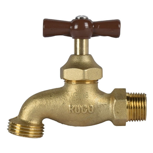 Llave Con Rosca Para Manguera De 1/2" De Bronce, 2 1 Rugo - Tool Ferreterías / Ferretodo - Herramientas y material de construcción.