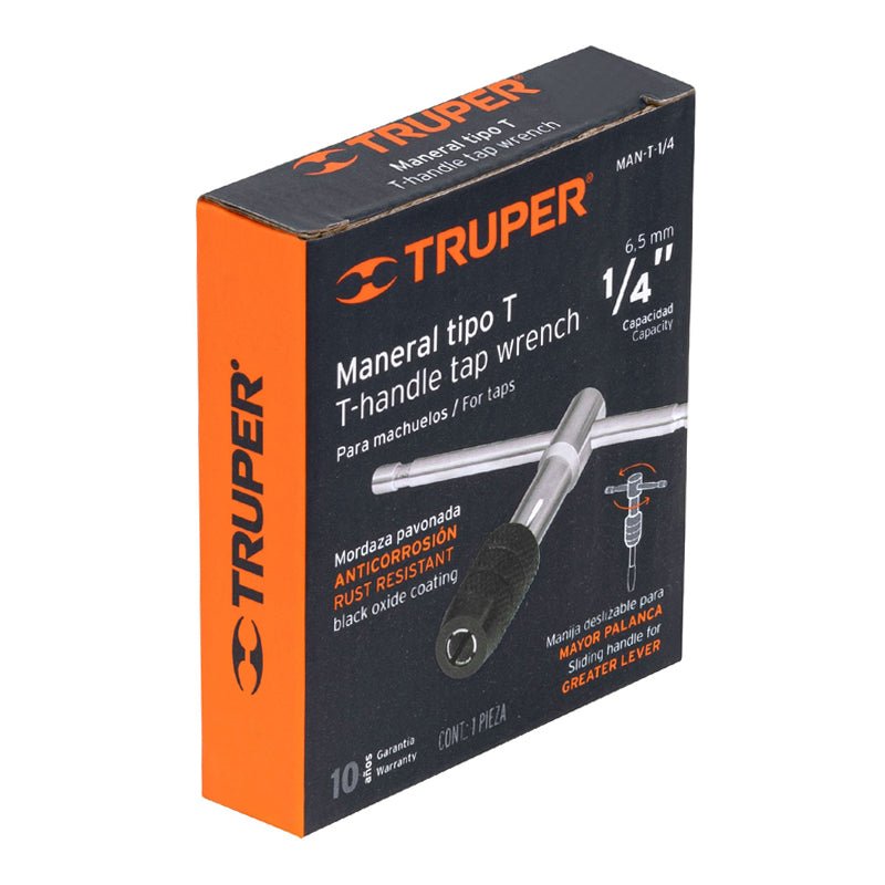 Maneral En T Para Machuelo De 1/4", Mant1/4 Truper 11439 - Tool Ferreterías / Ferretodo - Herramientas y material de construcción.